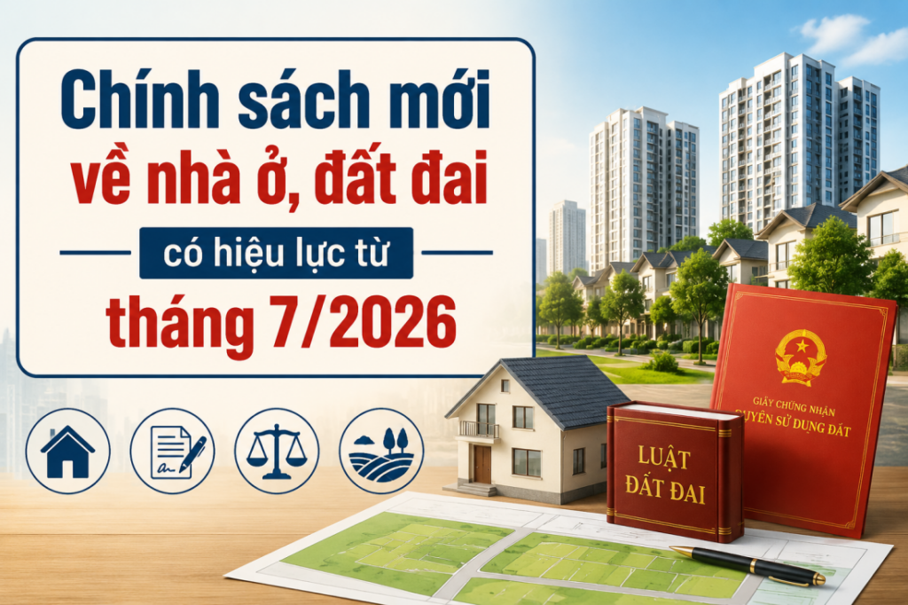 Chính sách mới về nhà ở, đất đai có hiệu lực từ tháng 7/2026